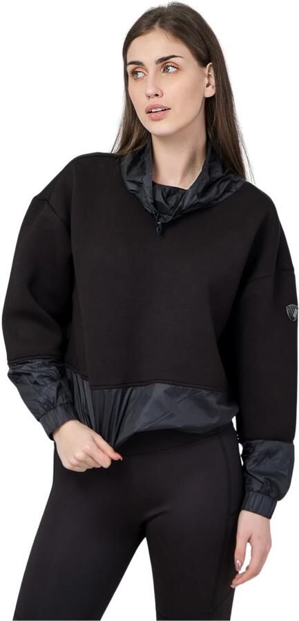 Emporio Armani EA7 Zwarte Oversize Dames Sweatshirt Black Dames