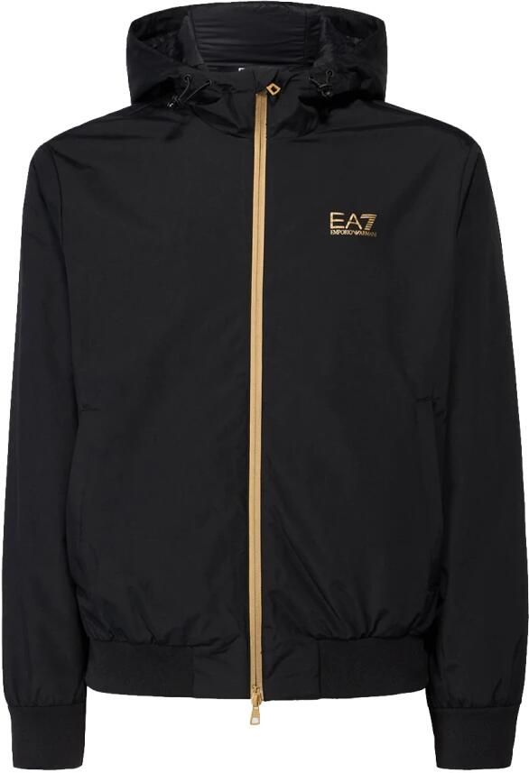 Emporio Armani EA7 Zwarte Zip-Up Hoodie Jas Mannen Herfst Winter Black Heren - Foto 12