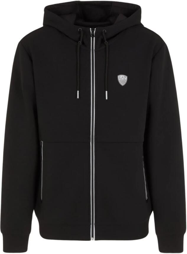 Emporio Armani EA7 Technische Stof Zwarte Sweatshirt Hoodie Black Heren - Foto 3