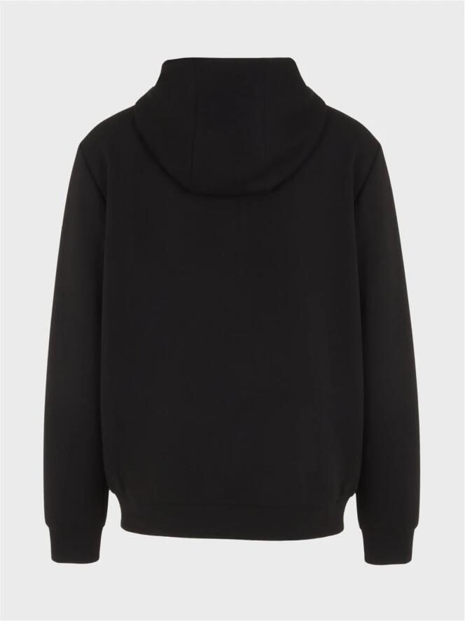 Emporio Armani EA7 Technische Stof Zwarte Sweatshirt Hoodie Black Heren