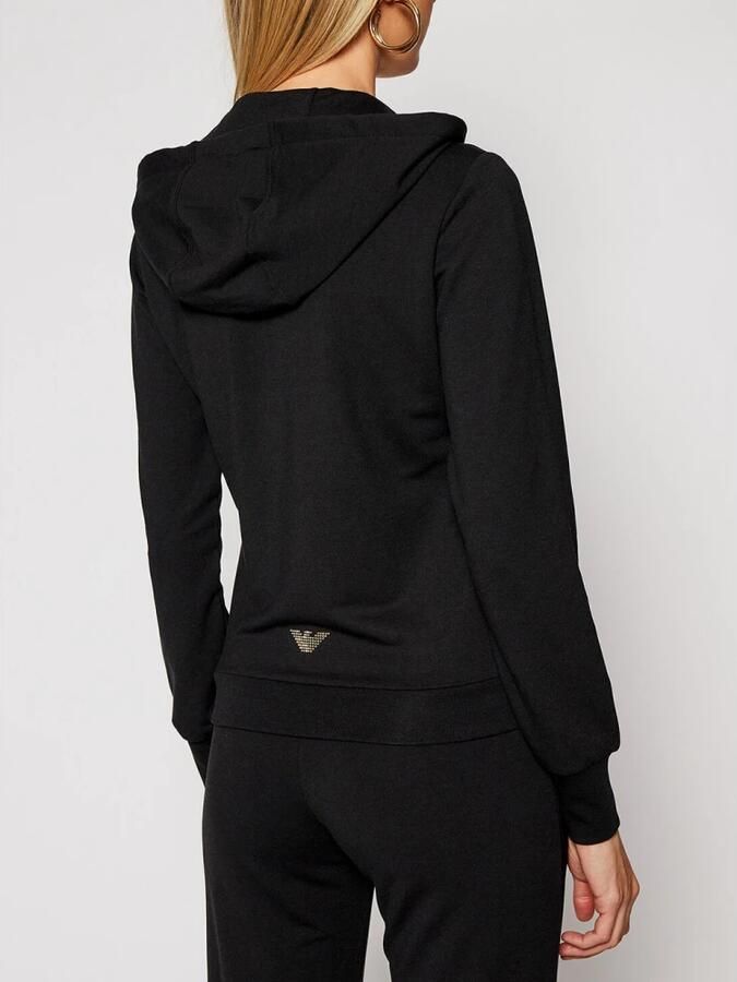 Emporio Armani EA7 Zwarte Jumpsuit met Capuchon en Zakken Black Dames - Foto 2