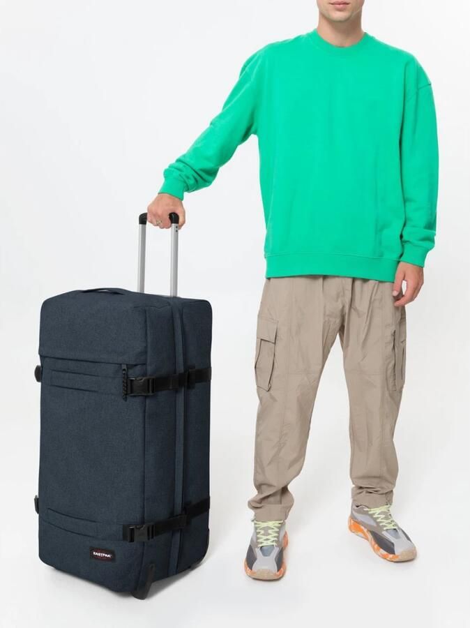 Eastpak Blauwe Reistas Transit'R L Triple Denim Blue Unisex
