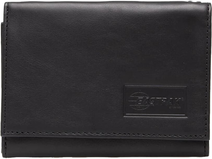 Eastpak Zwarte Leren Portemonnee Rfid Clip Black Heren
