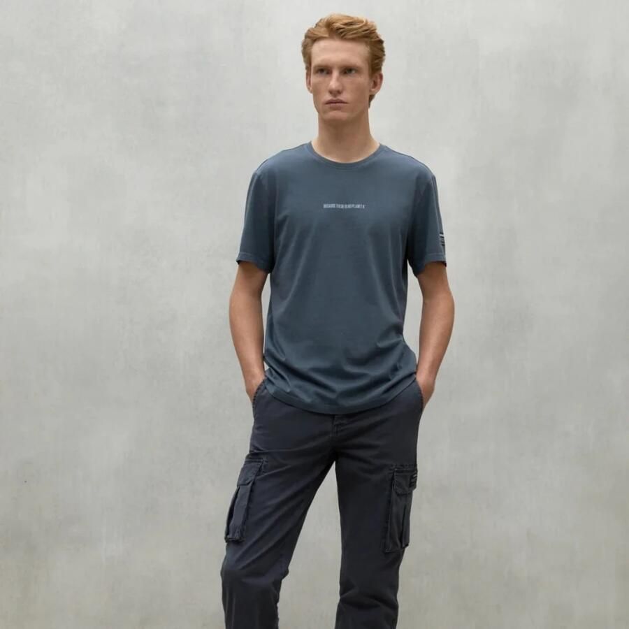 Ecoalf Heren Organisch Katoenen T-shirt Blue Heren - Foto 2