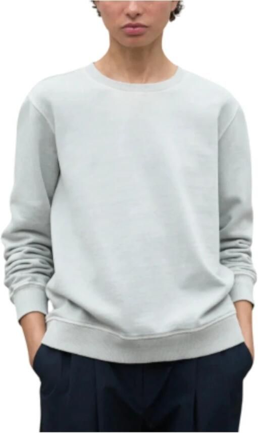 Ecoalf Biologisch Katoenen Sweatshirt met Geribbelde Details Gray Dames - Foto 3