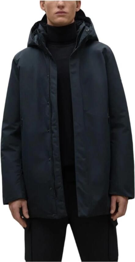 Ecoalf Gerecyclede Oceaan Polyester Parka Jas Black Heren - Foto 4