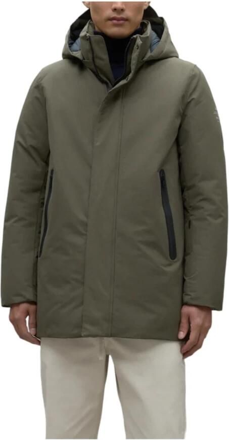 Ecoalf Gerecyclede Oceaan Polyester Parka Jas Green Heren