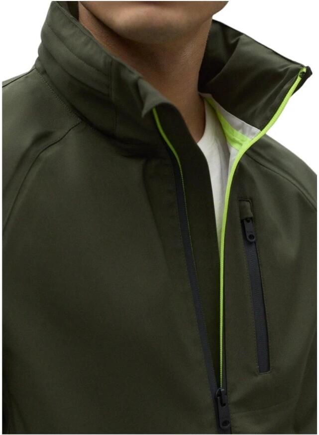 Ecoalf Waterdichte Groene Ritsjas met Zakken Green Heren - Foto 2