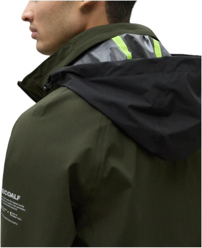 Ecoalf Waterdichte Groene Ritsjas met Zakken Green Heren