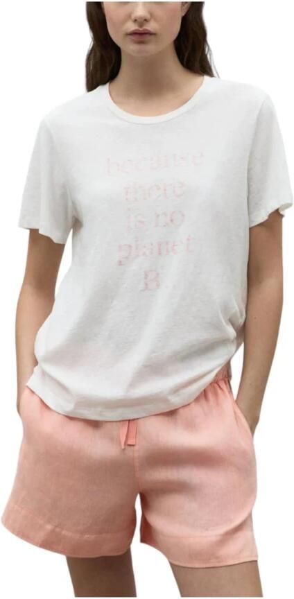 Ecoalf Minimalistisch T-shirt voor bewuste vrouwen White Dames