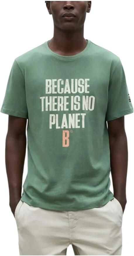 Ecoalf Minimalistische Biologische Katoenen T-shirt Green Heren
