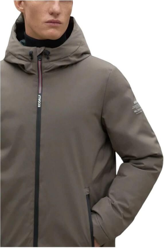 Ecoalf Waterbestendige Polyesterjas met Productie Brown Heren