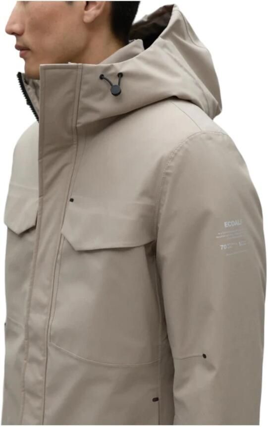 Ecoalf Waterdichte Polyesterjas Raineralf Beige Heren