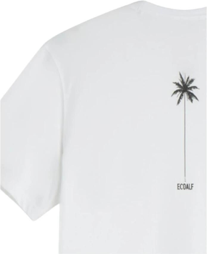 Ecoalf Wit T-shirt met Kolom Patroon White Heren