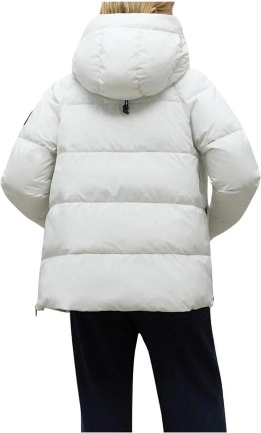 Ecoalf Witte Textiel Dames Puffer Jas White Dames