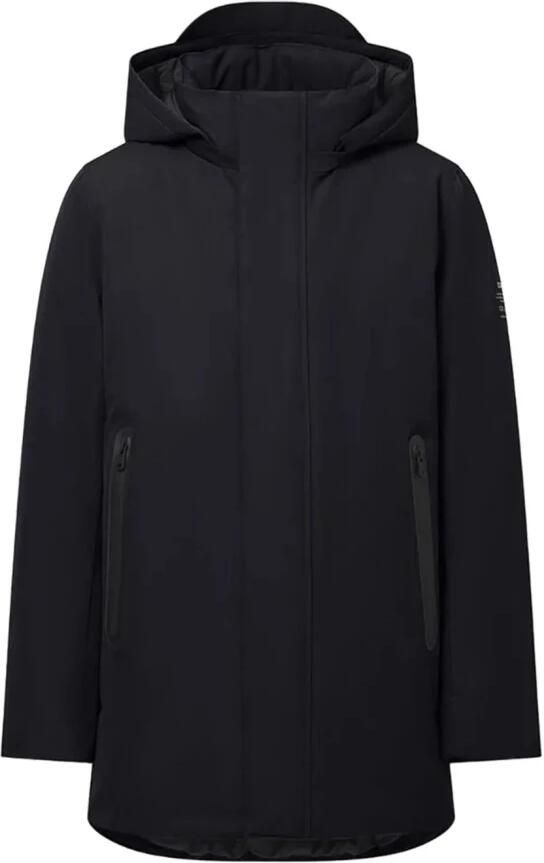 Ecoalf Gerecyclede Oceaan Polyester Parka Jas Black Heren