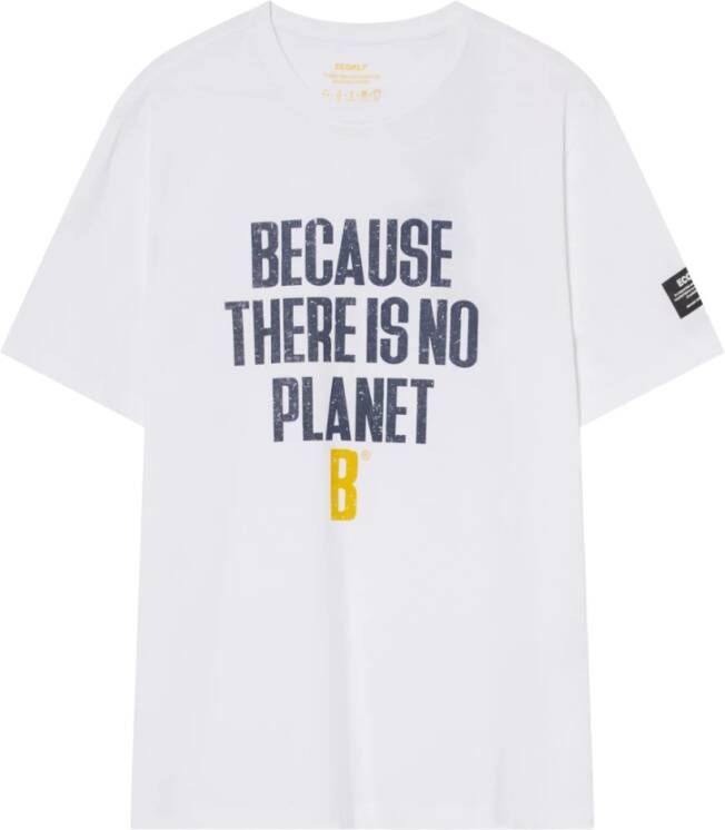 Ecoalf Biologisch Katoenen T-shirt met Merklogo White Heren