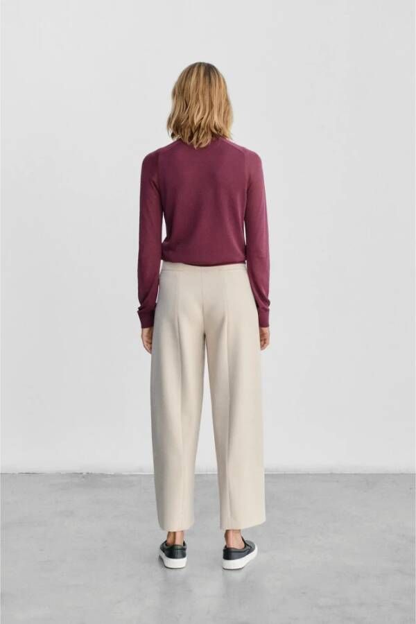 Ecoalf Wijde broek Beige Dames