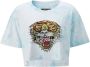 Ed Hardy T-shirt Korte Mouw Los tigre grop top turquesa - Thumbnail 2