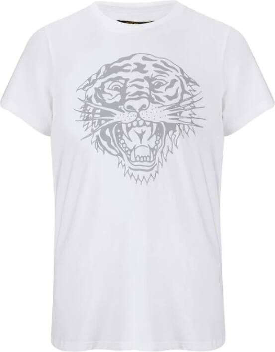 Ed Hardy T-shirt Korte Mouw Tiger-glow t-shirt white