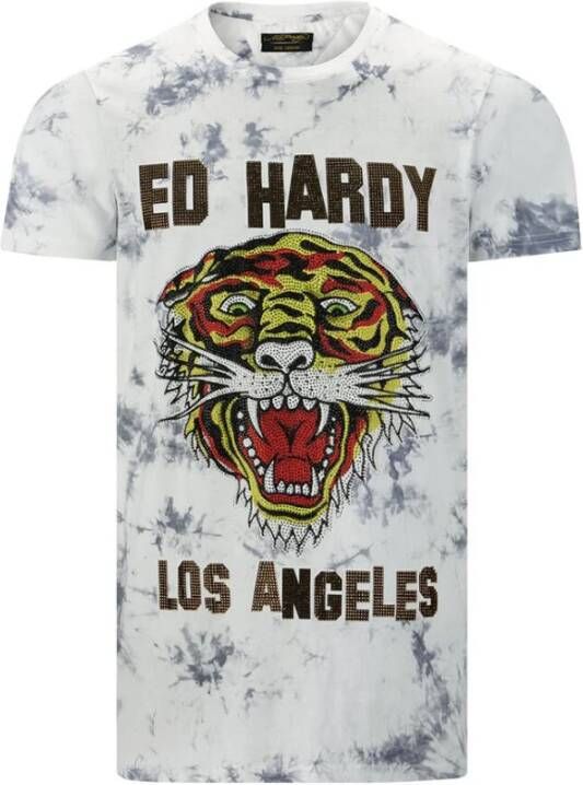 Ed Hardy T-shirt Korte Mouw Los tigre t-shirt white
