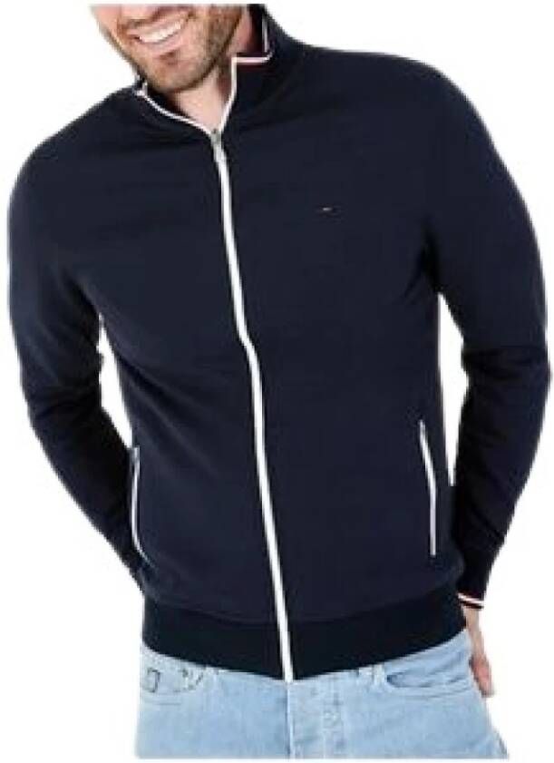 Eden Park Ademend katoenen ritssluiting sweatshirt Blauw Heren