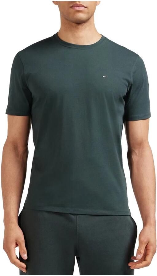 Eden Park Pima Katoen T-shirt Groen Ronde Hals Korte Mouw Green Heren