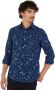 Eden Park Exotisch patroonhemd Blauw Heren - Thumbnail 1