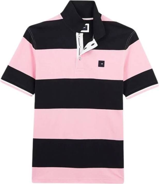 Eden Park Gestript poloshirt Roze Heren