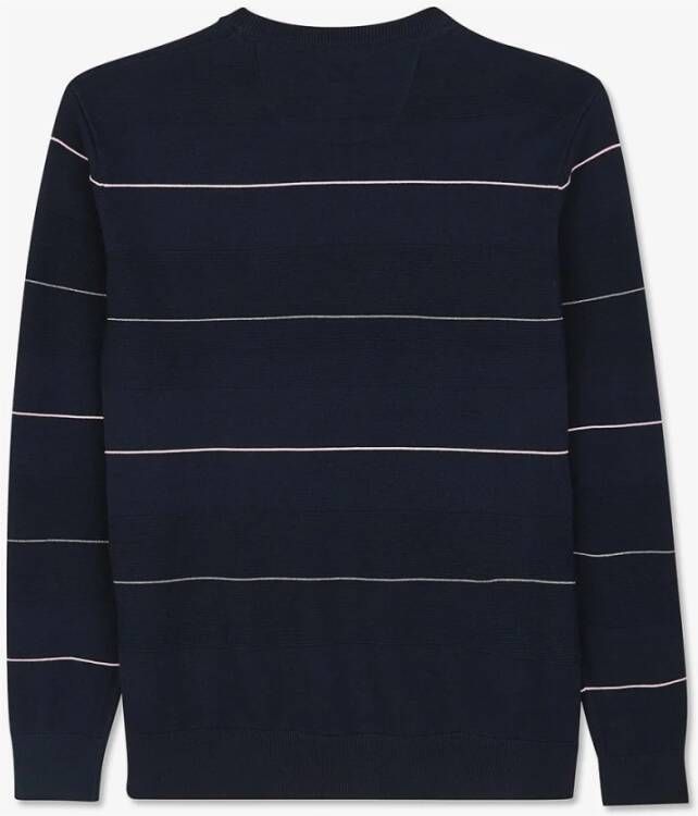 Eden Park Ronde nek Blauw Heren