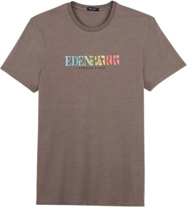 Eden Park Ronde nek T-shirt Grijs Heren