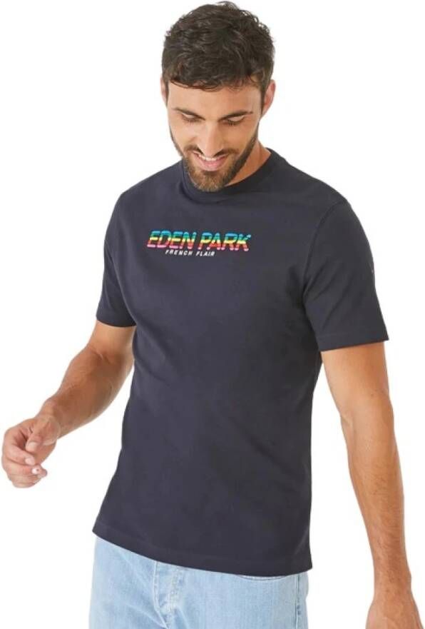 Eden Park T-shirt Franse flair Blauw Heren
