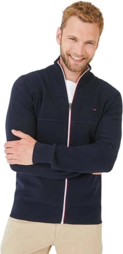 Eden Park Vest met stijgende kraag Blauw Heren