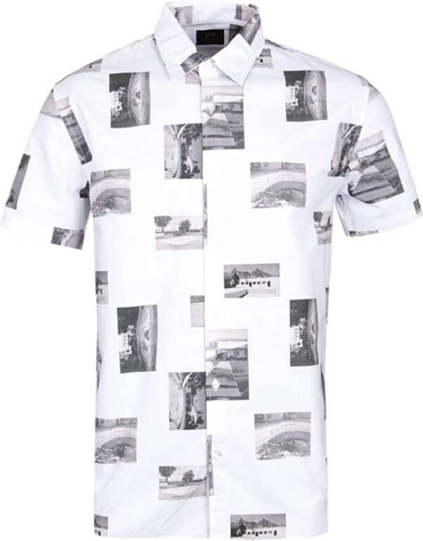 Edwin Archief fotoafdruk shirt met korte mouwen White Heren