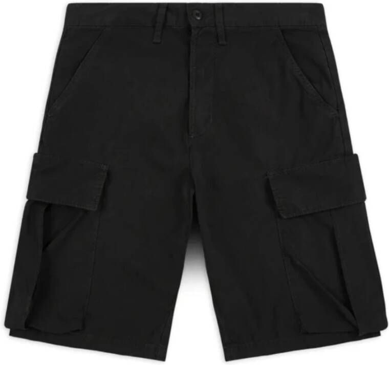 Edwin Vintage Zwarte Katoenen Jungle Shorts Black Heren