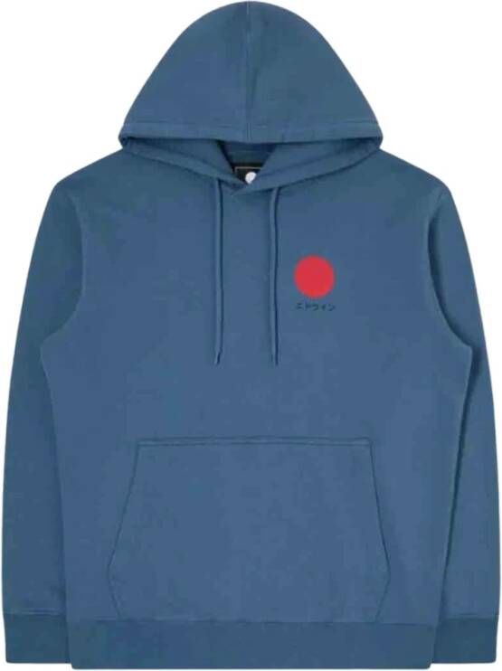 Edwin Japanse zon Hoodie Zweet Bering Sea Garment gewassen i029285 Blauw Heren