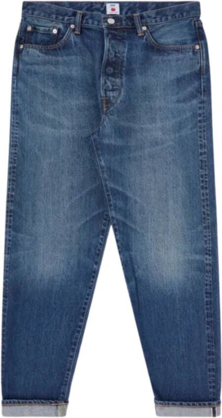 Edwin Losse Tapered Donkerblauwe Gebruikte Jeans Blauw Heren