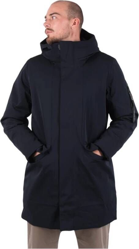 Edwin Parkas Blauw Heren