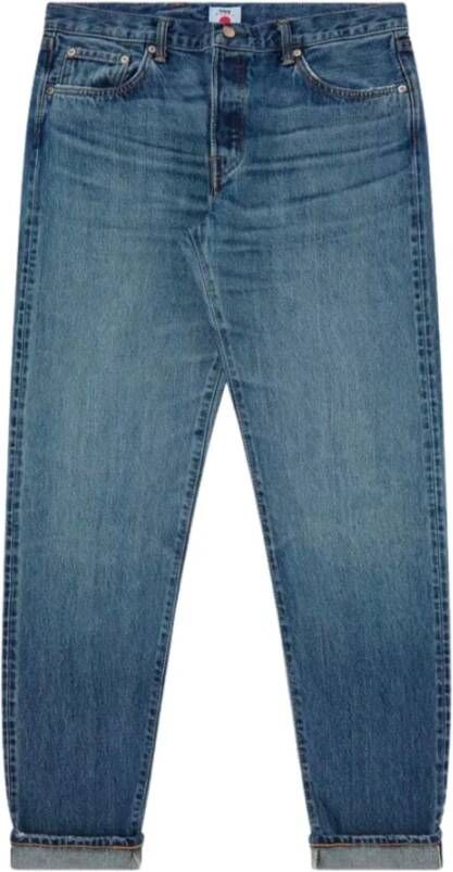 Edwin Blauwe Straight Leg Jeans Regular Tapered Kurabo