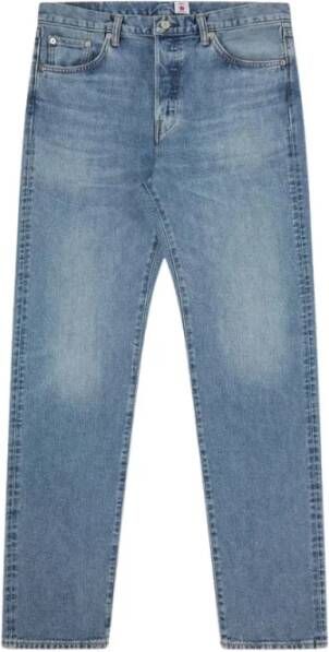 Edwin Klassieke Straight Jeans voor Mannen Blue Heren
