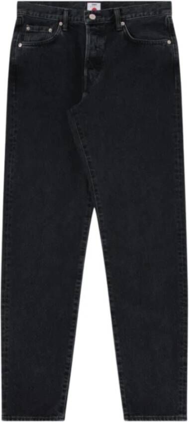 Edwin Zwarte Regular Tapered Jeans Zwart Heren