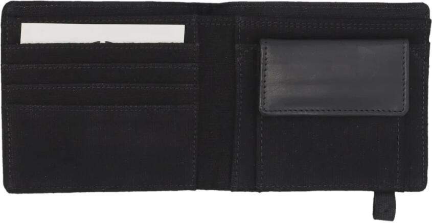 Element Zwarte leren portemonnee met elastische sluiting Black Heren - Foto 2