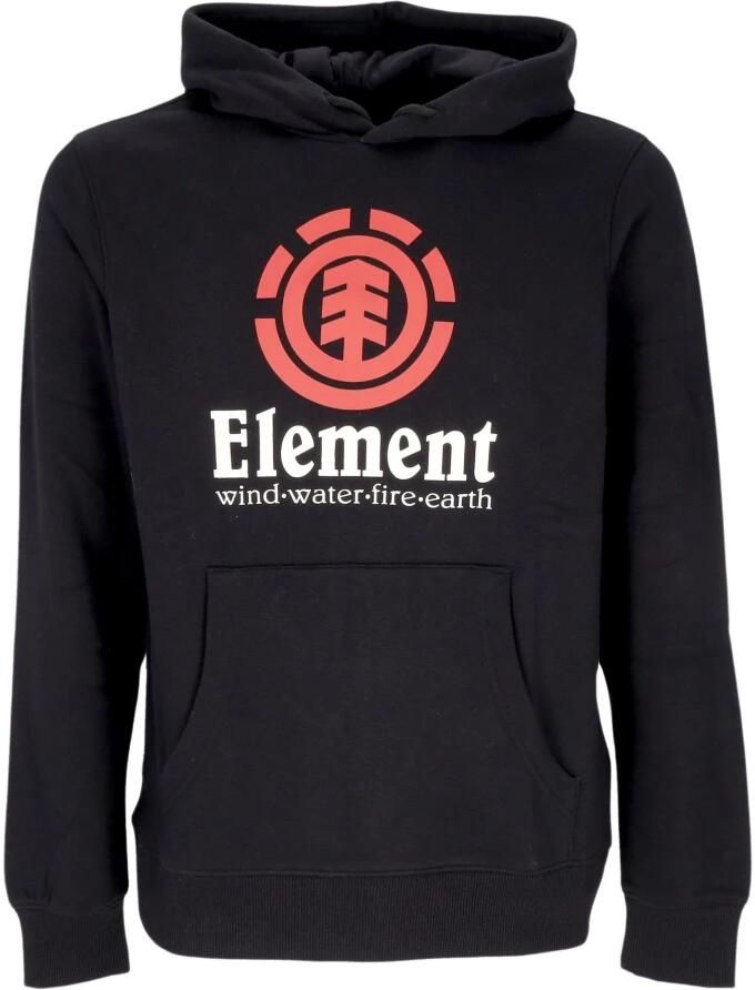 Element Zwarte Verticale Hoodie met Kangoeroezak Black Heren