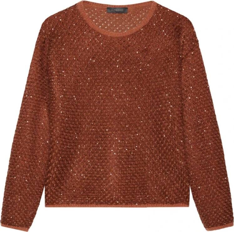 Elena Mirò 27 Maglia Stijlvolle Shirt Brown Dames