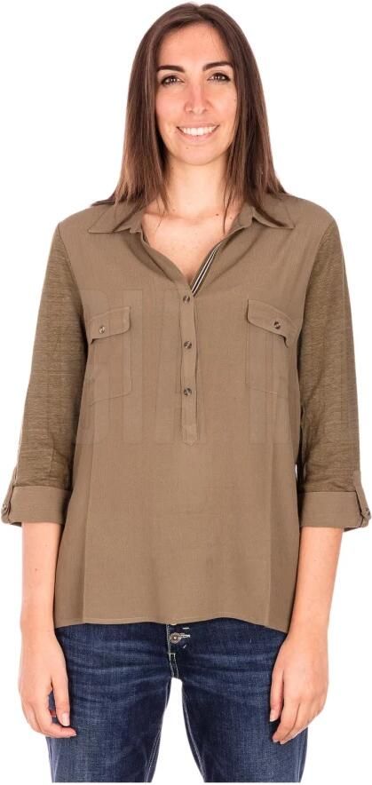 Elena Mirò Jersey T-Shirt Green Dames
