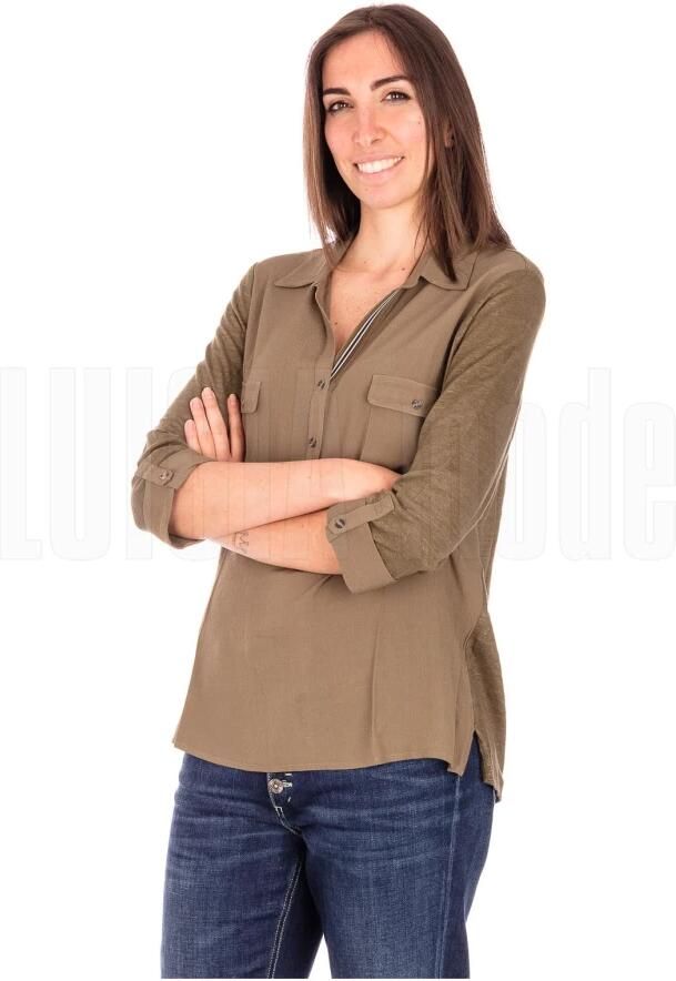 Elena Mirò Jersey T-Shirt Green Dames - Foto 7