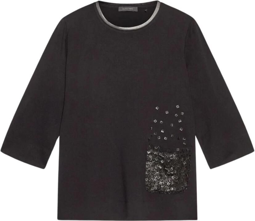 Elena Mirò Stijlvolle Shirt Black Dames