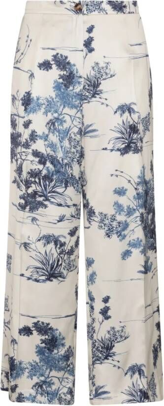 Elena Mirò Straight Trousers Grijs Dames