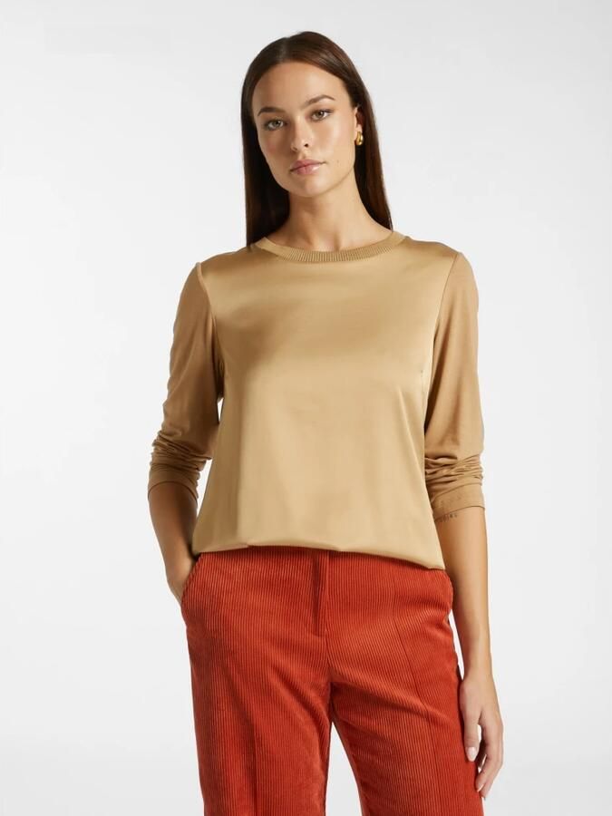 Elena Mirò Viscose T-shirt Brown Dames - Foto 3