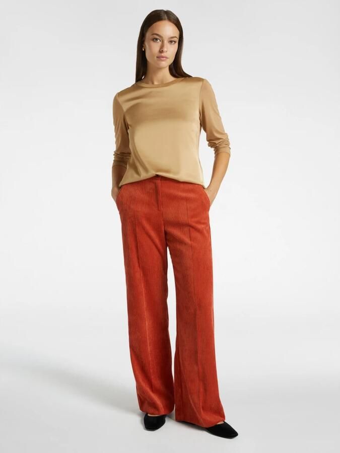 Elena Mirò Viscose T-shirt Brown Dames - Foto 4